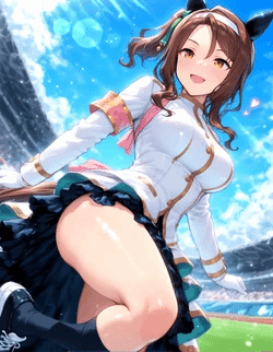 umalewd - King Halo (Cheerleader in Noble White) [AI Generated]
