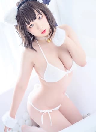 Cosplay 皮皮奶可可爱了啦 白猫