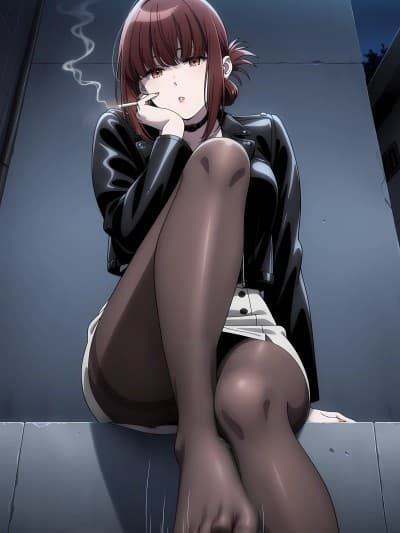 [只因你AI] 在超市后门抽肉菸的女人