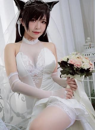 Cosplay 半半子 爱宕花嫁