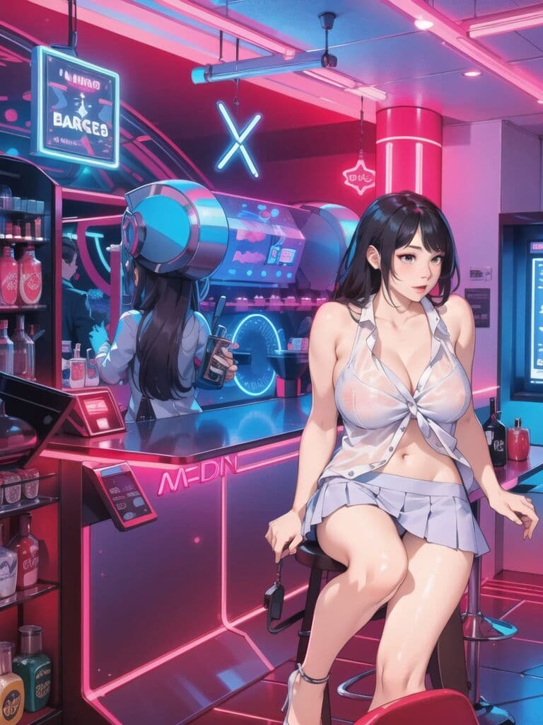 【AI绘画】公共女孩 16