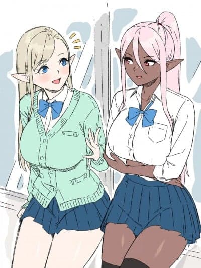 [カバ] こんなエロ漫画あったら読みたいな｢エルフJKとダークエルフJK编｣[中国翻訳]