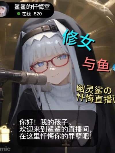 修女与鱼，幽灵鲨的忏悔直播间 [AI Generated$]