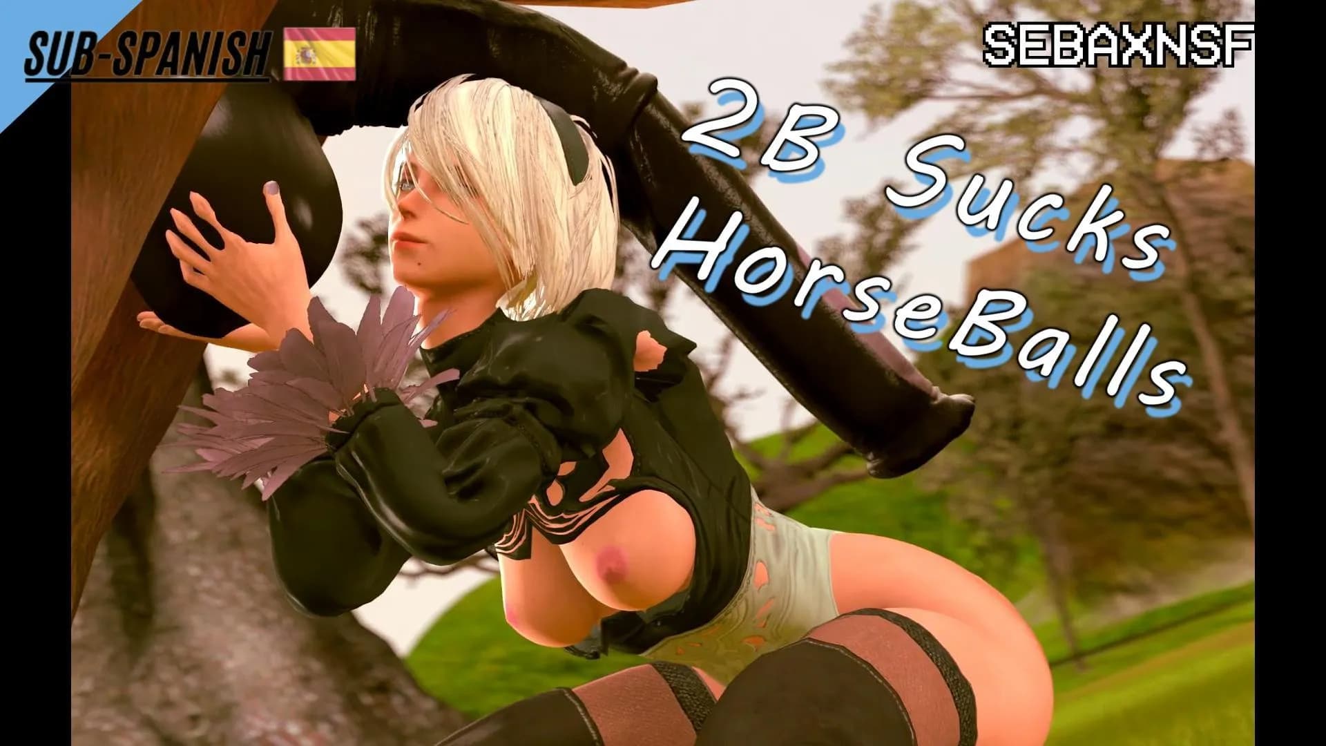 2B 吸马蛋蛋 [Sebaxnsfm] [西班牙语字幕]