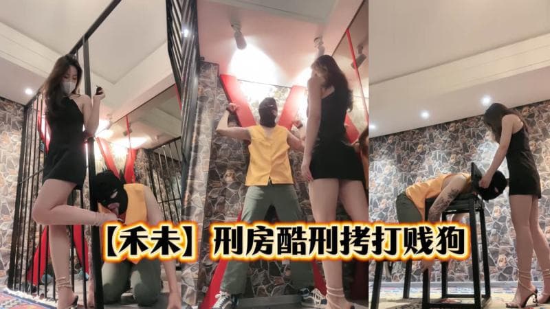 【禾未】刑房把贱狗吊起来酷刑拷问