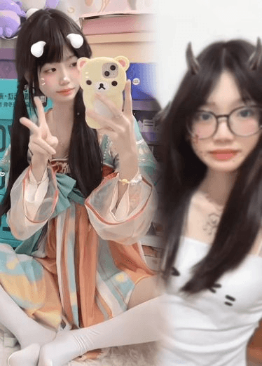 【职中最清纯的妹子】cos遇见神鹿拍摄主人的定制，第二次拍摄看的出来很生疏，完美露脸长相太清纯了！
