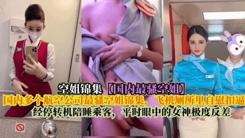 国内多个航空公司最骚空姐锦集，⻜机厕所⾥⾃慰扣逼，经停转机陪睡乘客，平时眼中的⼥神极度反差
