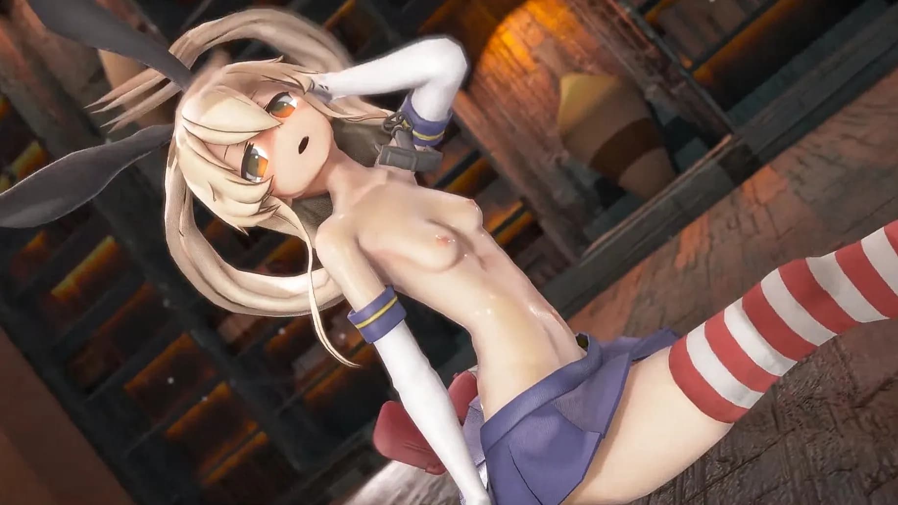 舰队Collection岛风的独舞 - 如果你能爱我 (ver. 2) [MMD R18] Popipapi