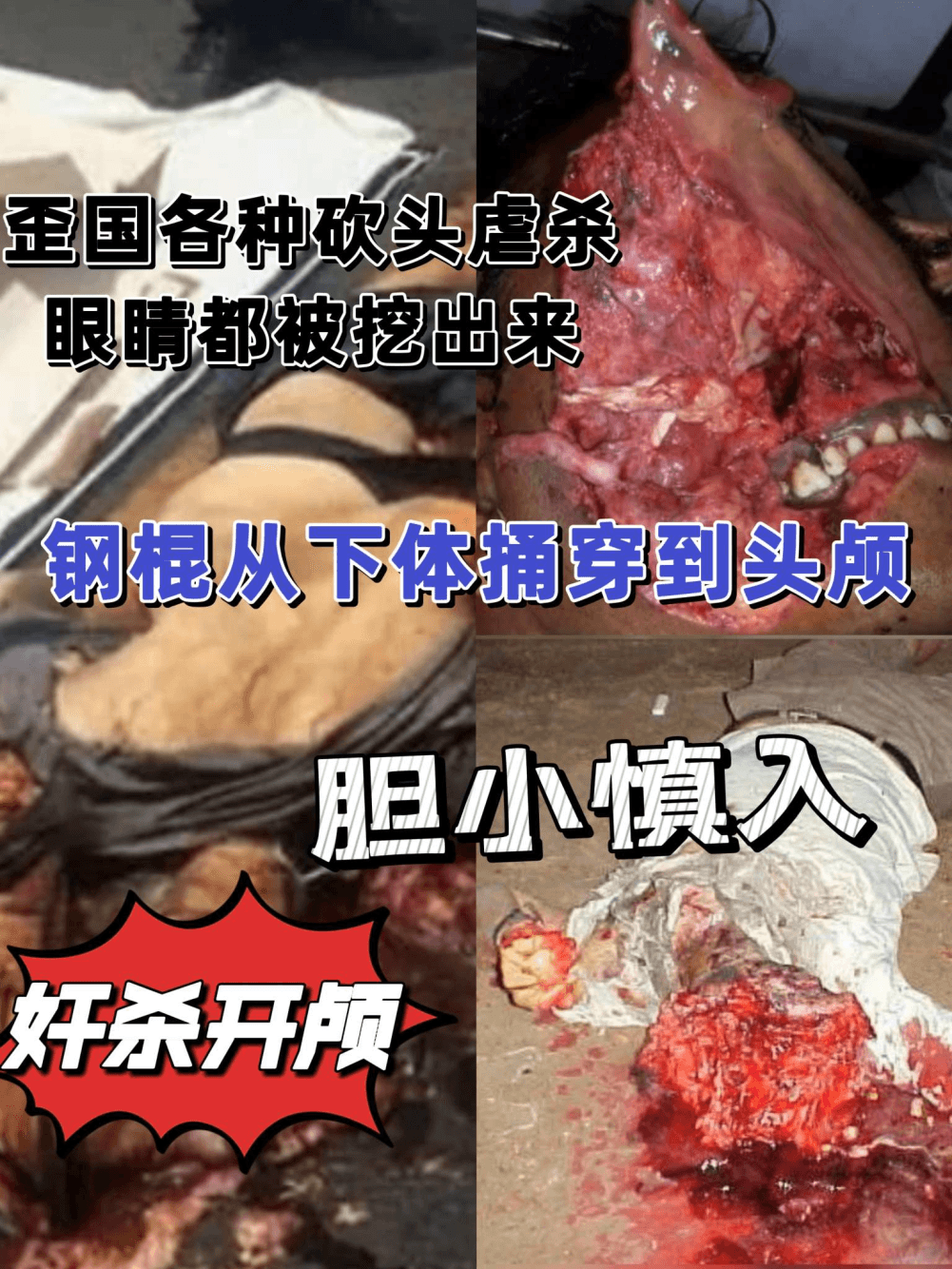 钢棍直接捅穿下体，开颅虐杀奸杀，胆小慎入