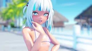 魔法节奏鲨鱼尾巴缠住慢慢骑上