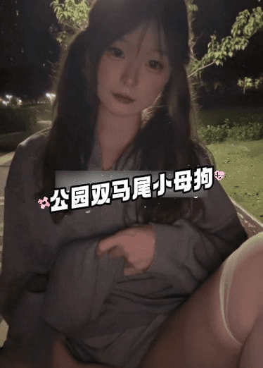 公园双马尾小母狗