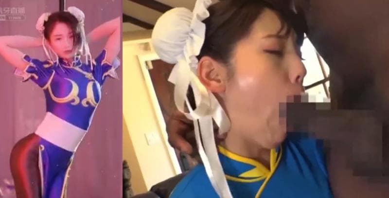 pmv媚黑婊cos春丽口吃黑人大屌+